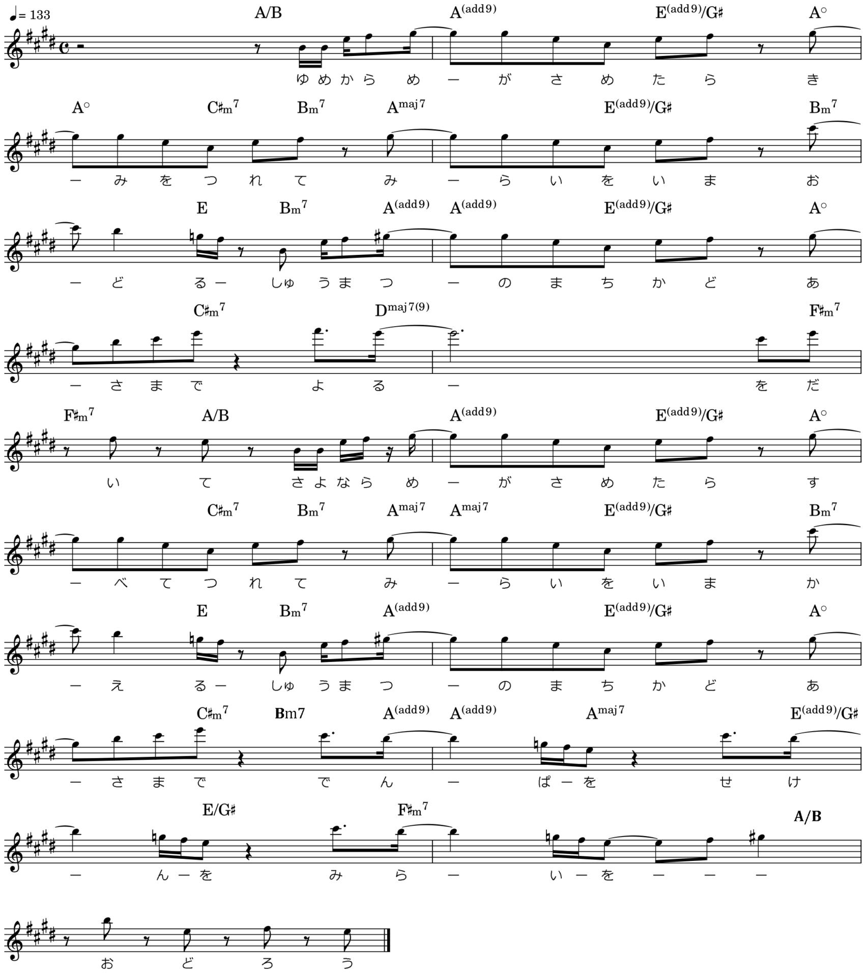 Week End/ラスサビ楽譜