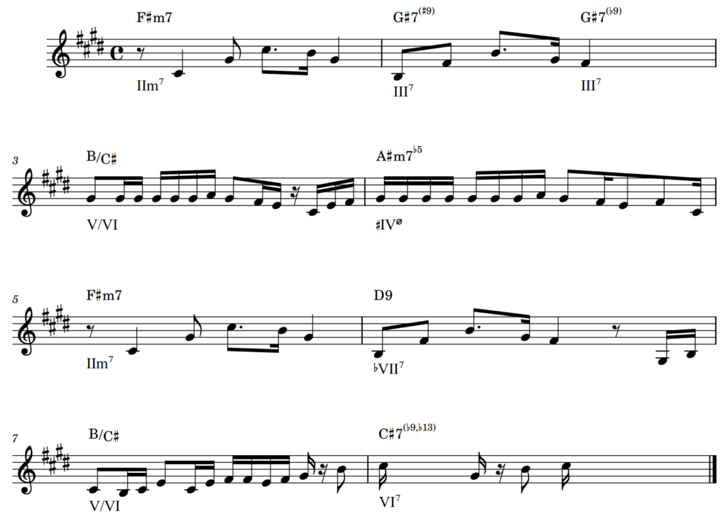 まつり_Bメロ楽譜