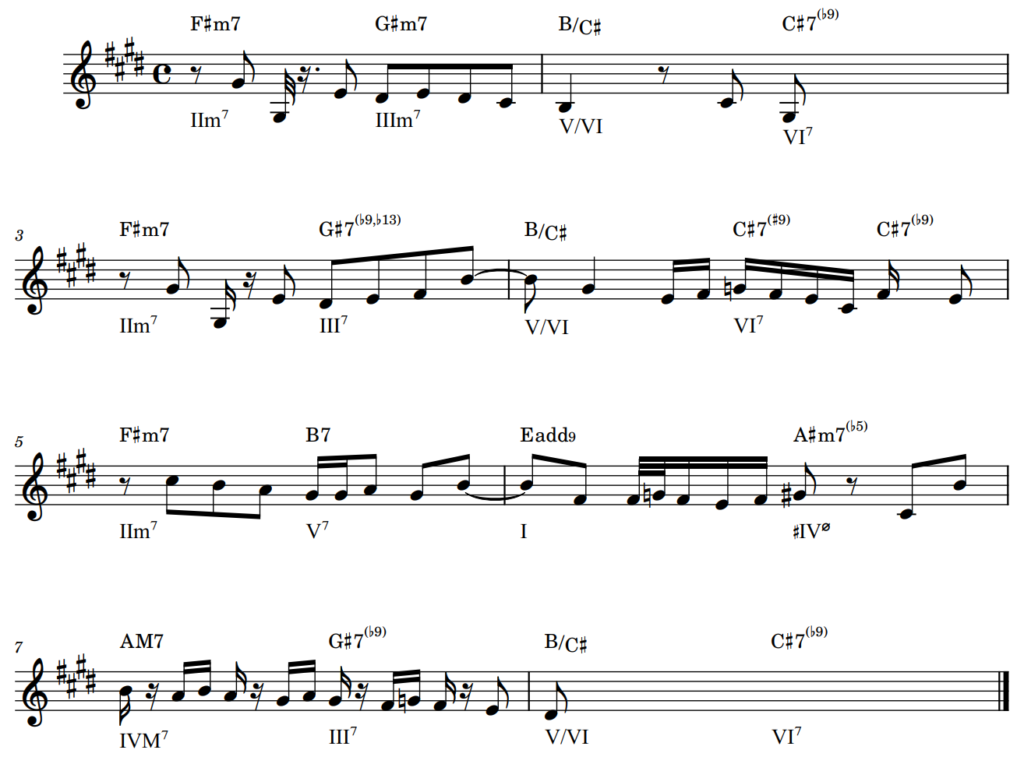 まつり_Aメロ2楽譜