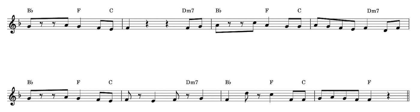 サビ前(Aメロ)楽譜