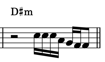 サビ前のフレーズ譜例