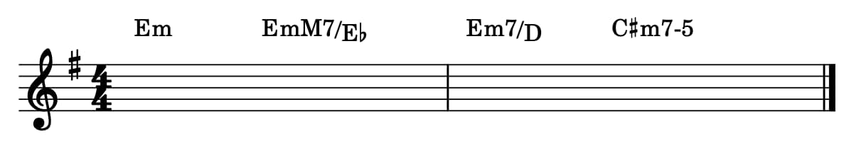 VIm-VImM7-VIm7-IV#m7b5進行