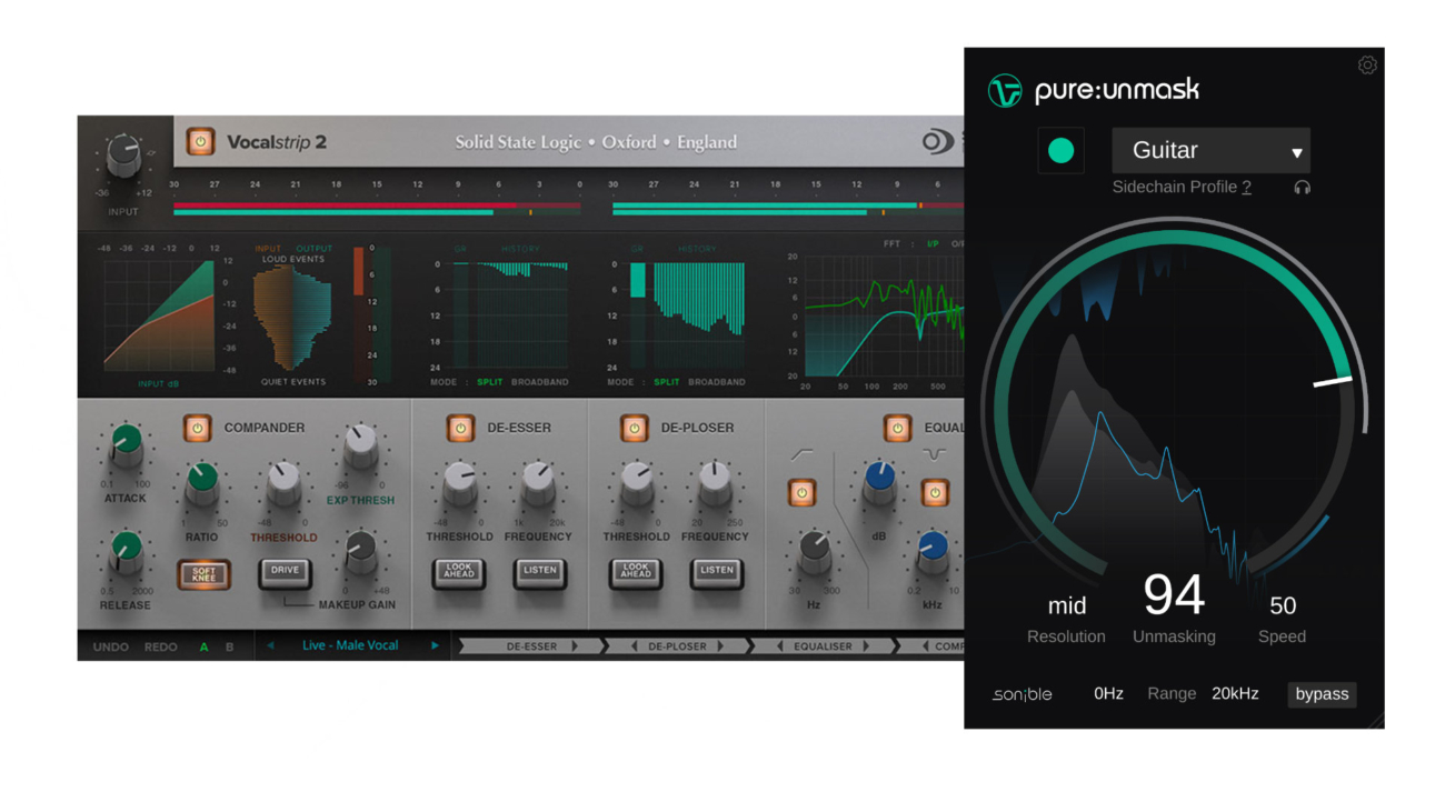 ssl vocalstrip 2 and pure:unmask bundle