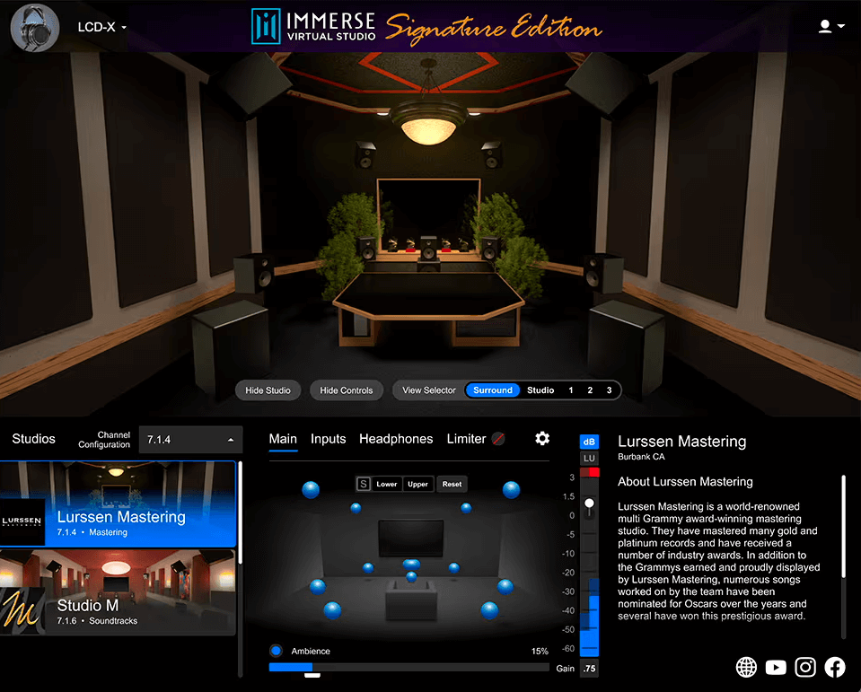 immerse virtual studio signature ed lurssen mastering