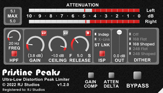 pristine peaks – ultra-low distortion peak limiter