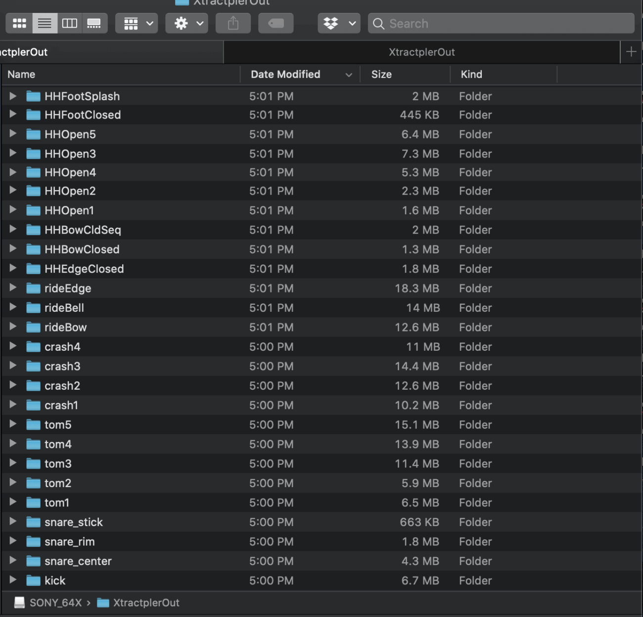 xtractpler – multi-velocity sample extractor