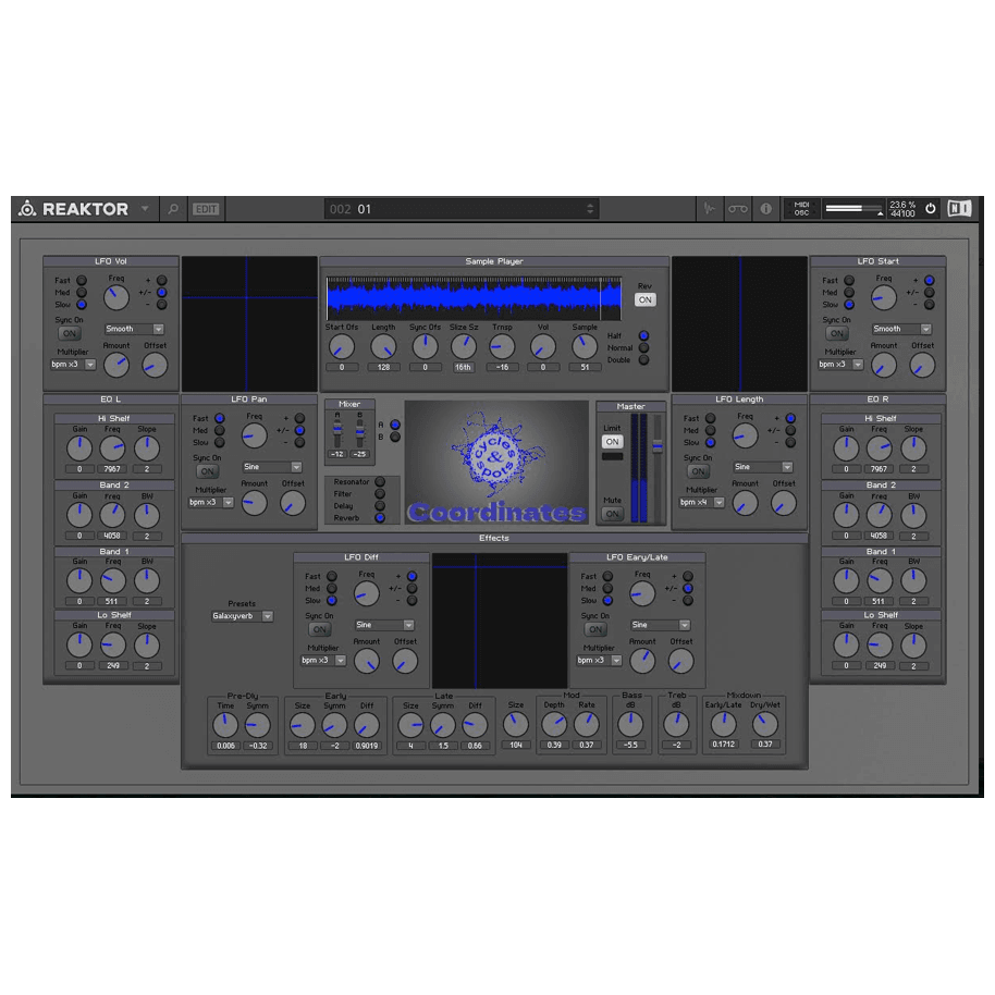 reaktor coordinates