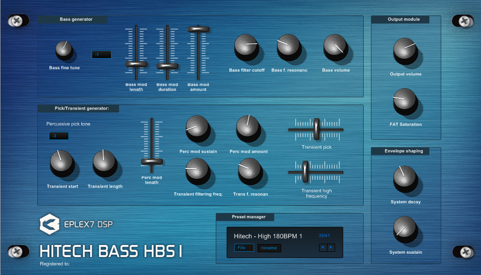 hitech bass hbs1 adv bassline synthesizer