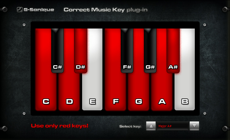 correct key / scale