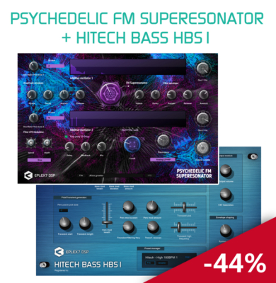 time-ltd plugin bundle: psychedelic fm superesonator + hitech bass hbs1