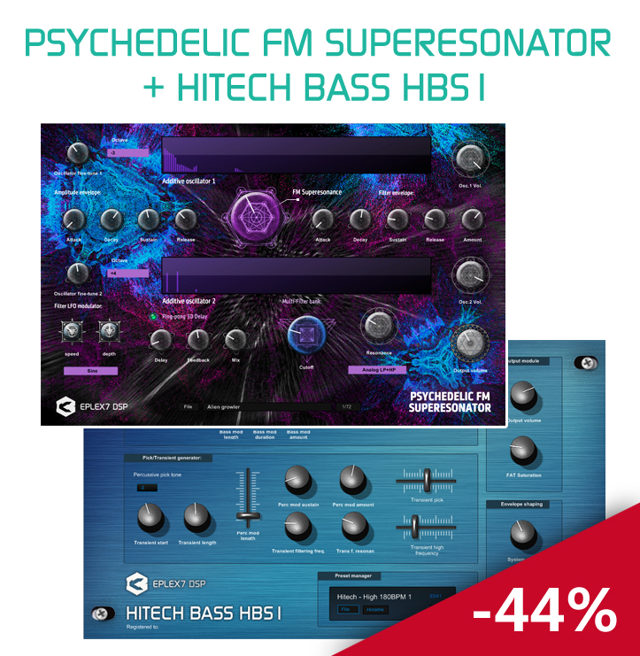 time-ltd plugin bundle: psychedelic fm superesonator + hitech bass hbs1