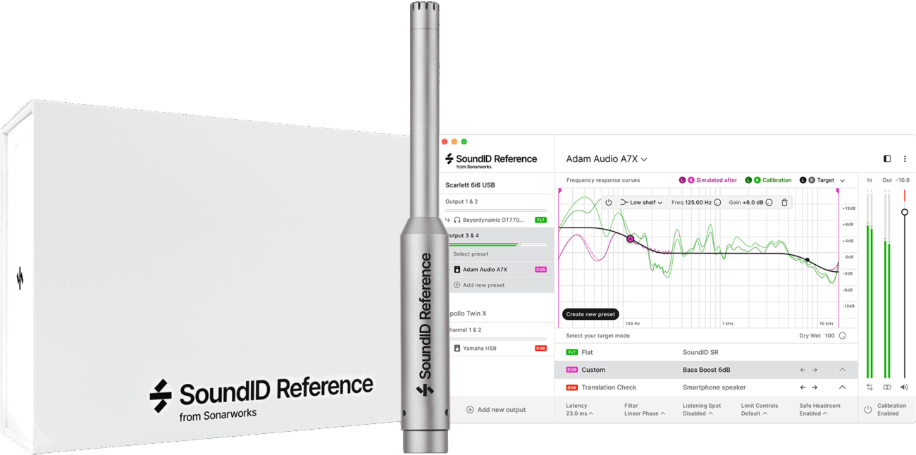 soundid reference for speakers & headphones with mic