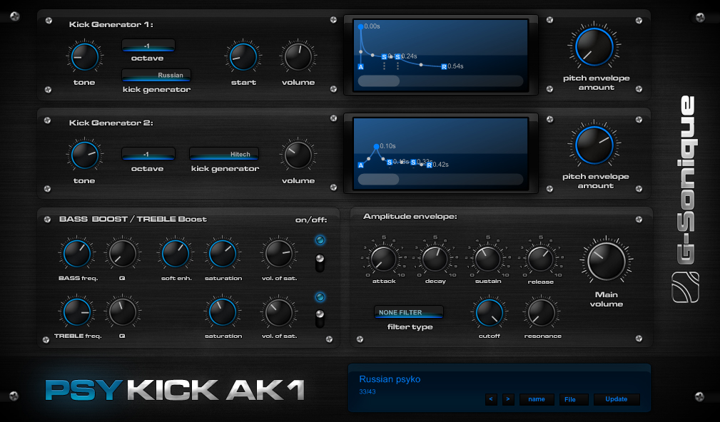 psykick ak1 – psytrance kick drum generator