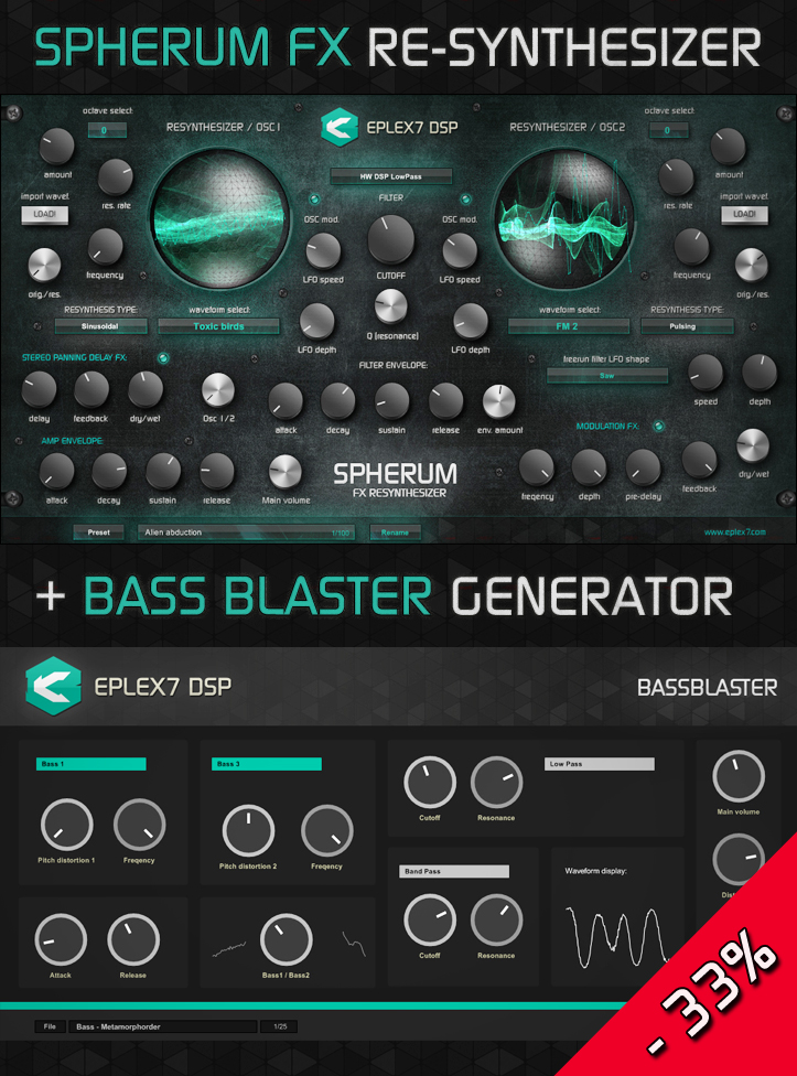 spherumfxre-synthesizer+bassblasterbundle