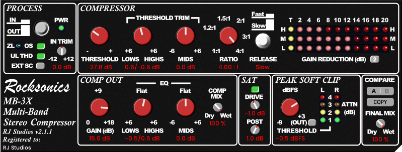 mb3x multi-band mastering compressor