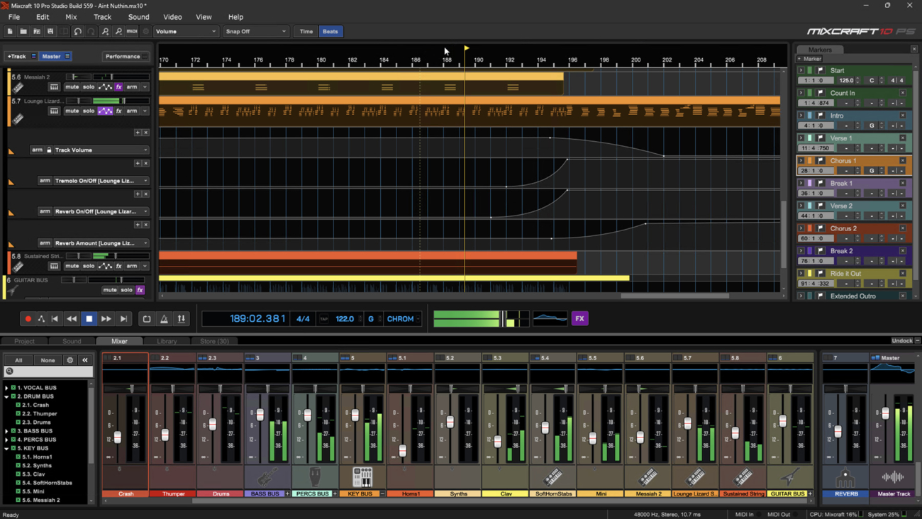 mixcraft 10 recording studio