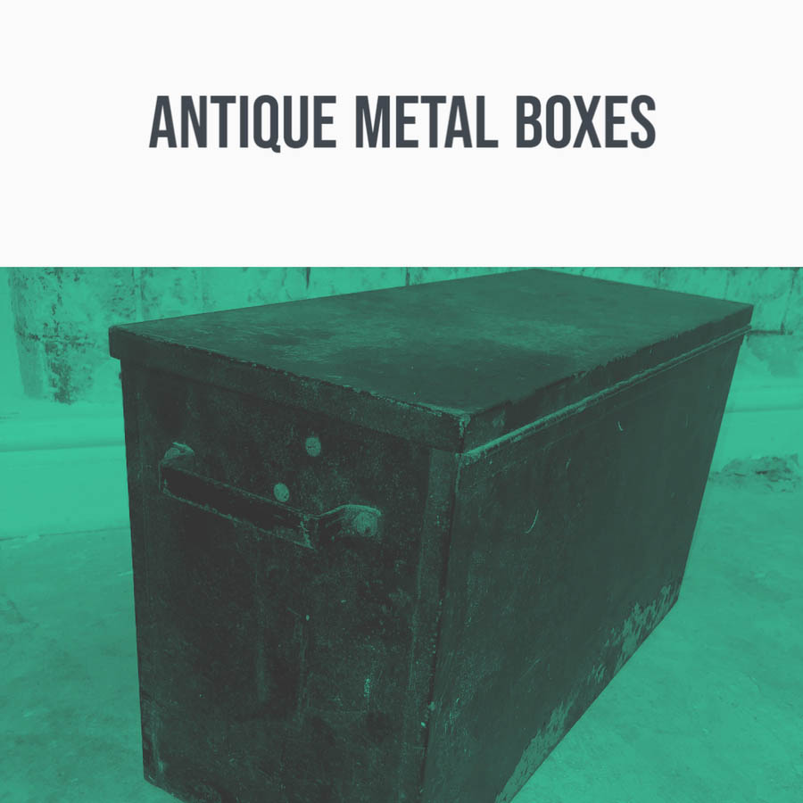 antique metal boxes