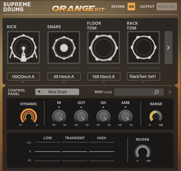 supreme drums orange