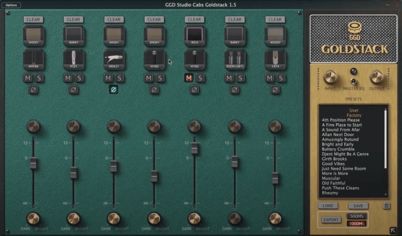 studio cabs: goldstack ed