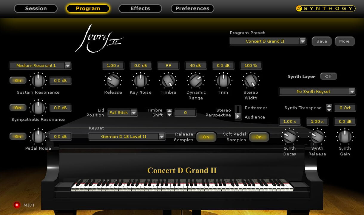 ivory ii grand pianos