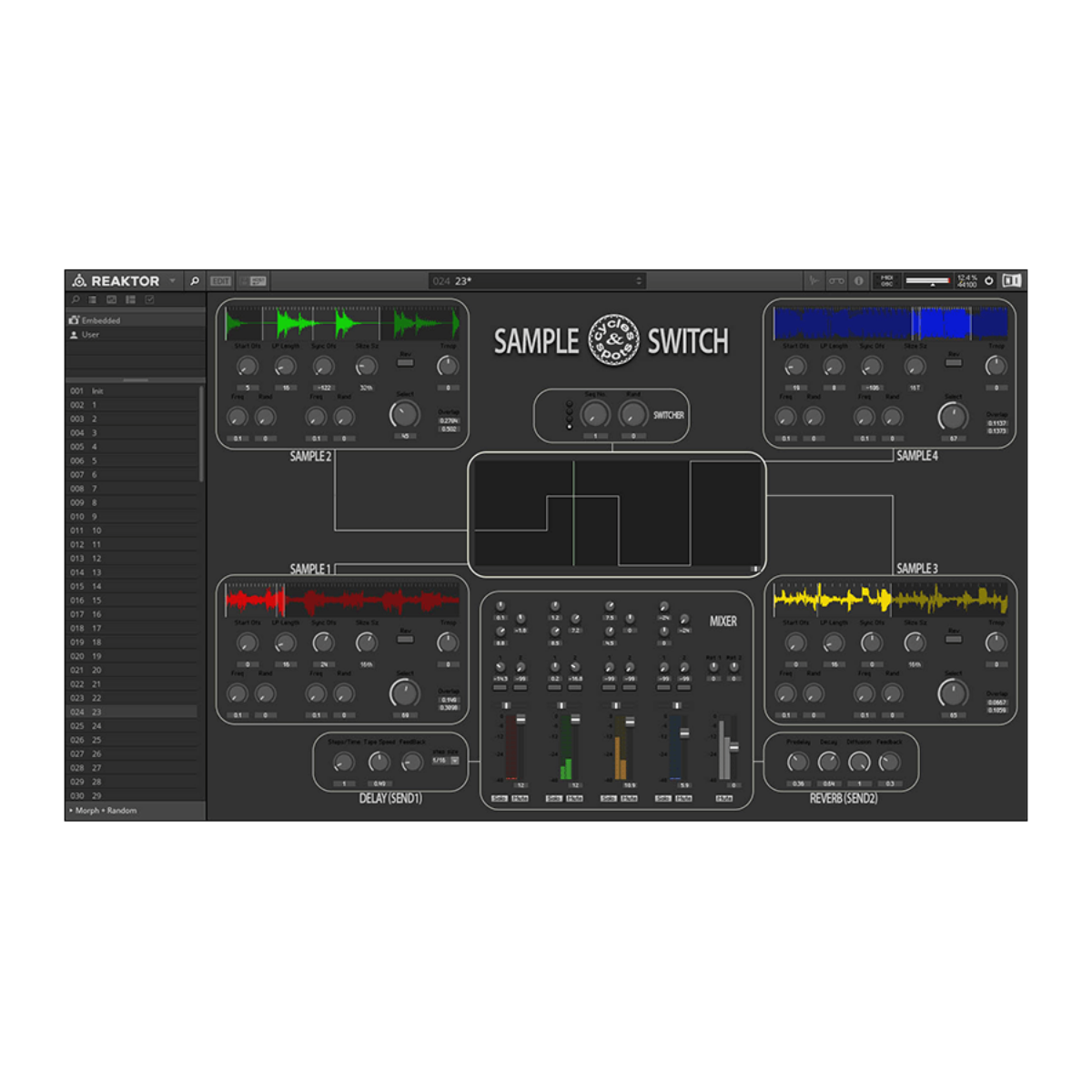 reaktor sample switch