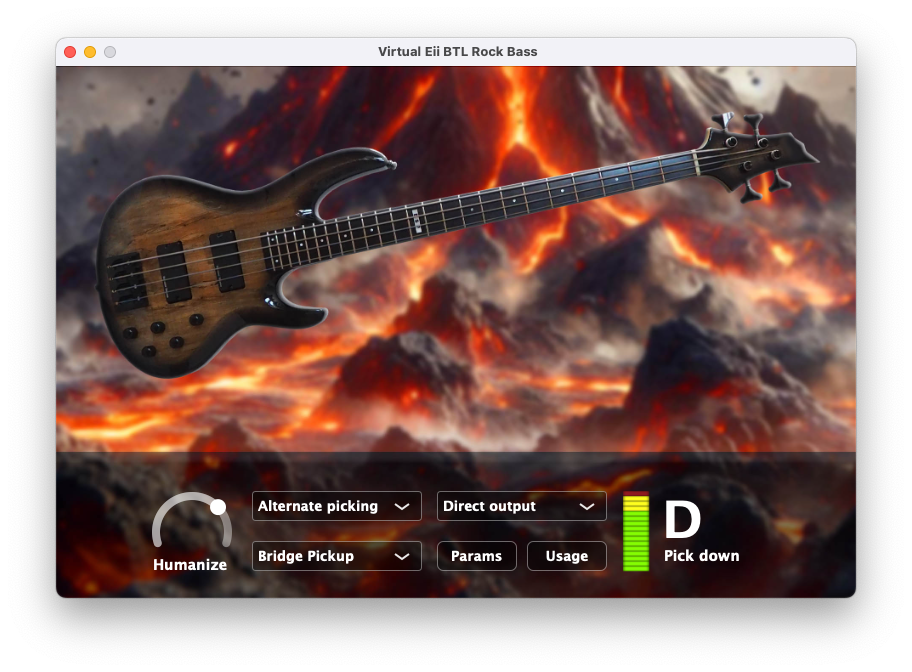 virtual eii btl midi rock bass