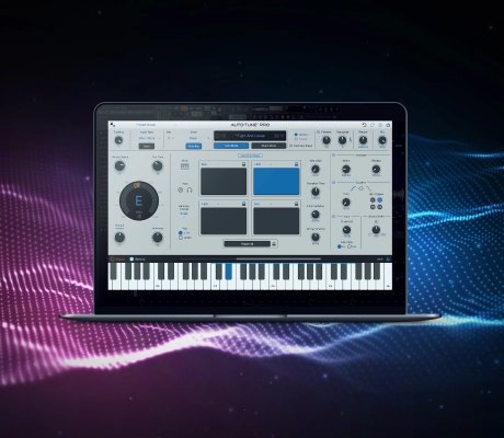 Auto-Tune_Pro_11_interface_on_a_Macbook_on_a_pink__purple__and_blue__dot_wave_background