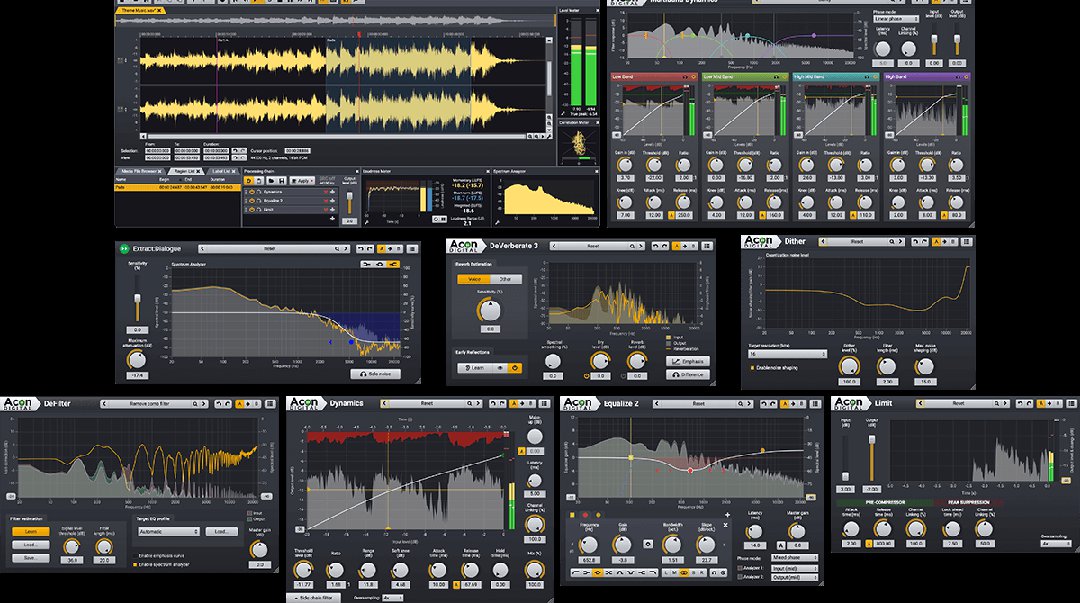 AcousticaPostProductionSuiteGuis