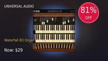 【12/31まで】Universal Audio Waterfall B3 Organが81%OFF!最安値クラス