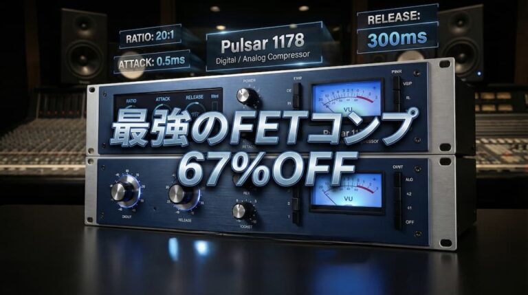 【67%OFF】Pulsar Audio「1178」がセール中！1176よりもクリーンで万能なFETコンプレッサー