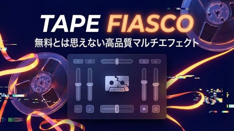 無料の枠を超えたカオス！3つのエンジンを操るマルチエフェクト『Tape Fiasco』インストールから使い方まで徹底解説