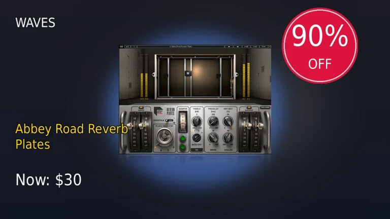 【2/4まで】Waves Abbey Road Reverb Platesが90%OFF！底値圏