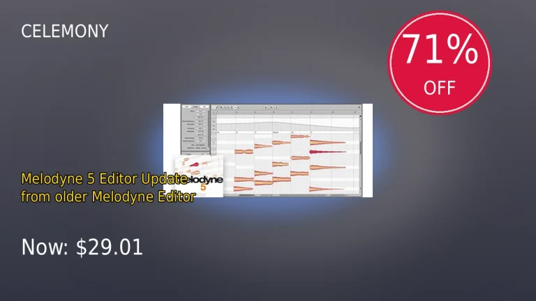 【1/31まで】Celemony Melodyne 5 Editor Update from older Melodyne Editorが71%OFF！最安値クラス