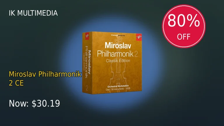【2/2まで】IK Multimedia Miroslav Philharmonik 2 CEが80%OFF！大幅割引