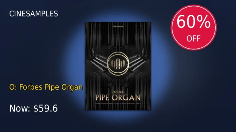 【2/16まで】Cinesamples O: Forbes Pipe Organが60%OFF！大幅割引