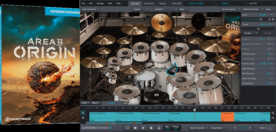 Toontrack SDX: Area 33 Origin