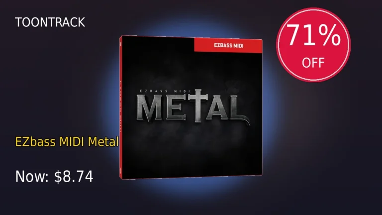 【3/31まで】Toontrack EZbass MIDI Metalが71%OFF！大幅割引