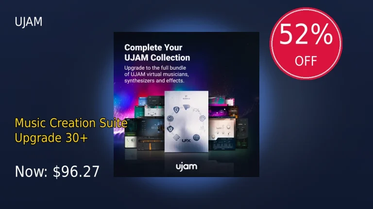 【4/5まで】UJAM Music Creation Suite Upgrade 30+が52%OFF！ビッグセール