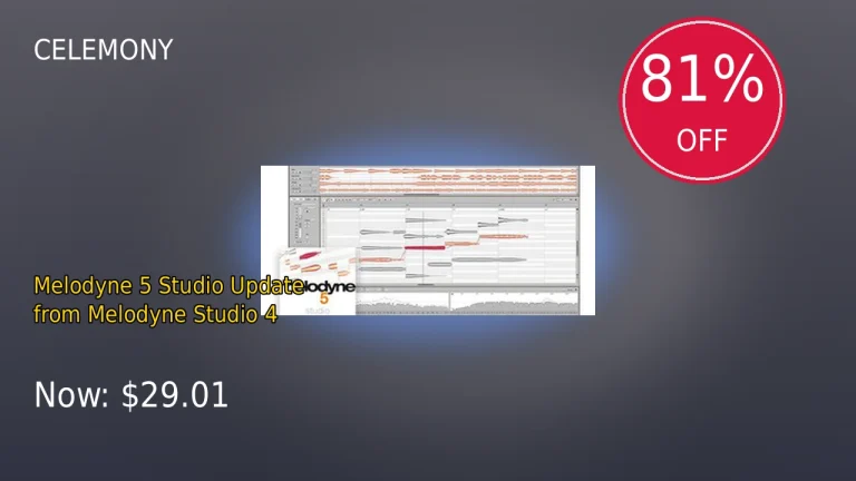 【1/3まで】Celemony Melodyne 5 Studio Update from Melodyne Studio 4が81%OFF！最安値クラス