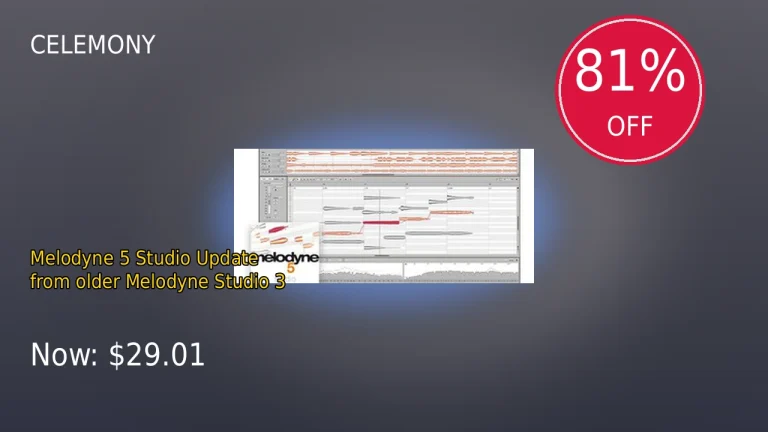 【1/3まで】Celemony Melodyne 5 Studio Update from older Melodyne Studio 3が81%OFF！最安値クラス