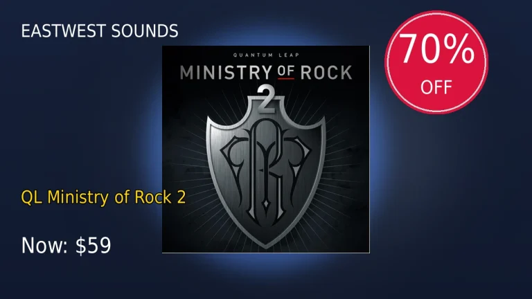 【3/29まで】EastWest Sounds QL Ministry of Rock 2が70%OFF！底値圏