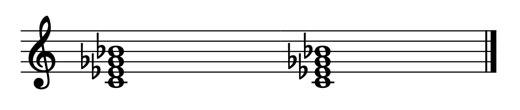 Cハーフディミニッシュの譜例